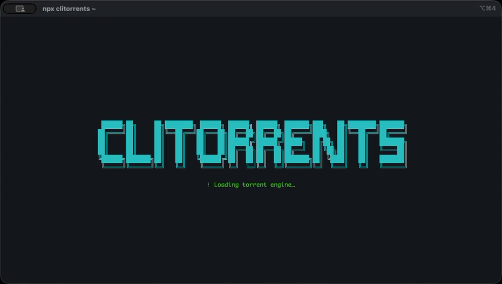 Clitorrents TUI loading screen